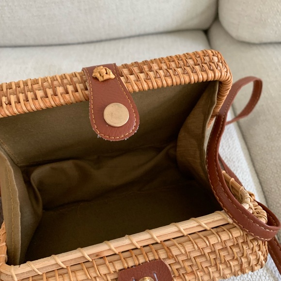 🌾 Hand picked Rattan Straw crossbody bag - Picture 4 of 8